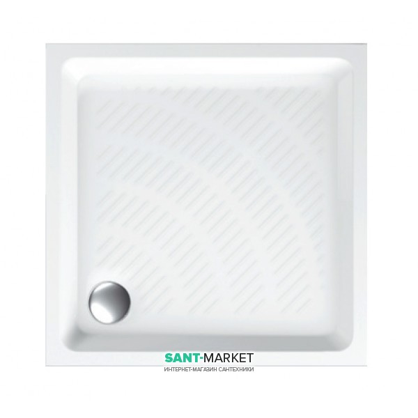 Душовий піддон Koller Pool Round 90x90 см квадратний акрил білий ROUND90S