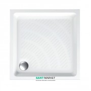 Душовий піддон Koller Pool Round 90x90 см квадратний акрил білий ROUND90S