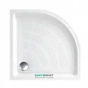 Душовий піддон Koller Pool Round 90x90 см напівкруглий акрил білий ROUND90R