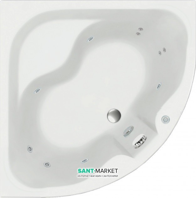 Ванна гідромасажна акрилова кутова Koller Pool Atlanta 150х150 см ATLANTA150X150EH