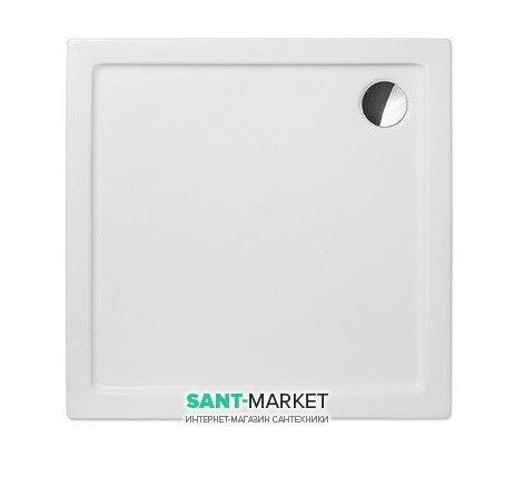 Душовий піддон Koller Pool Flat Kvadro 100x100 см квадратний акрил білий 8KP0120