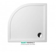 Душовий піддон Koller Pool Flat Round 90x90 см напівкруглий акрил білий 8KP0116