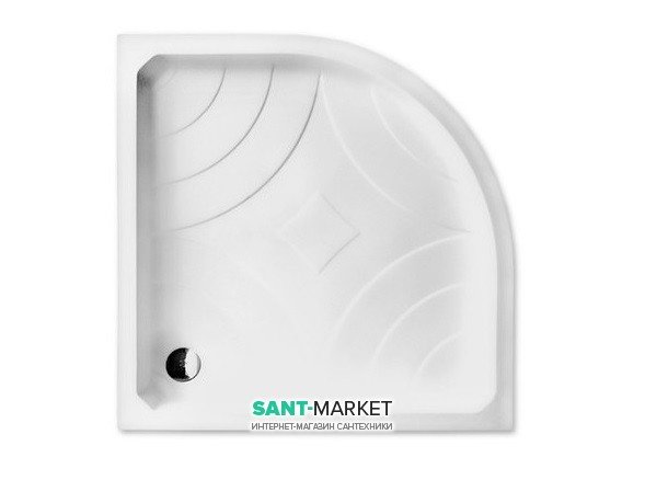 Душовий піддон Koller Pool Grace 90x90 см напівкруглий акрил білий GRACE90R