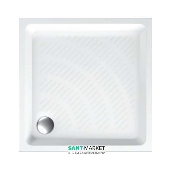 Душевой поддон Koller Pool Round 80x80 см квадратный акрил белый ROUND80S