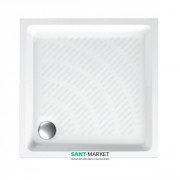 Душовий піддон Koller Pool Round 90x90 см квадратний акрил білий ROUND90S