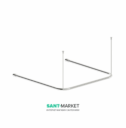 Карниз для душевой шторы Kolo Lehnen Concept 3-сторонний 120х120х120 см L63202000