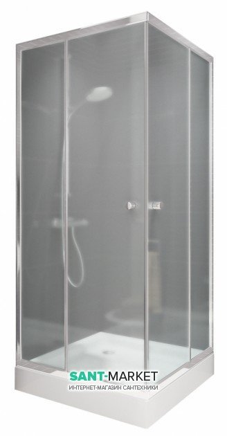 Душевая кабина Koller Pool Waterfall Line 80х80 см профиль хром стекло grape NC80 chrome,grape