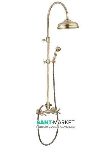 Душова стійка Emmevi Deco Classic з верхнім і ручним душем золото OR1200281