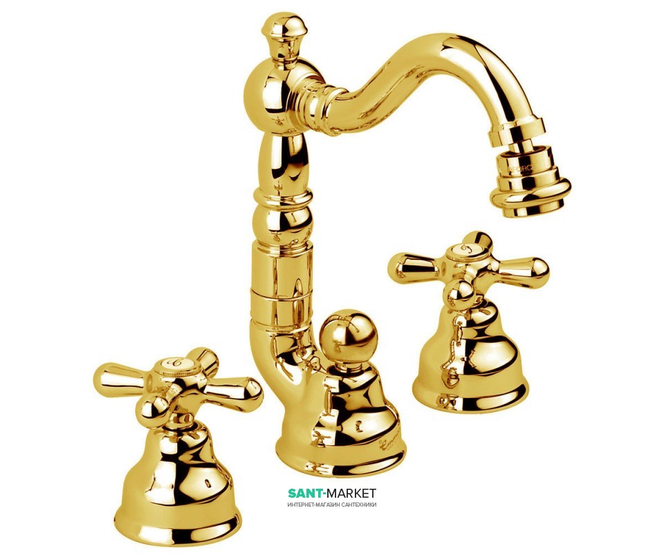 Змішувач для біде Emmevi Deco Old двухвентильний на 3 отвори золото OR12644