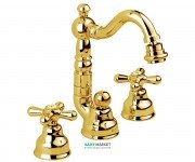 Смеситель для биде Emmevi Deco Old двухвентильный на 3 отверстия золото OR12644