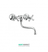 Смеситель для кухни Emmevi Deco Classic настенный двухентильный хром CR12005 