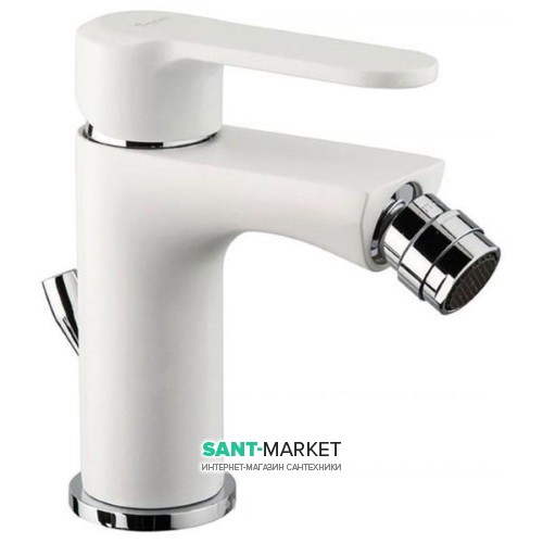 Смеситель для биде Emmevi Nefer однорычажный белый матовый BIO 77044