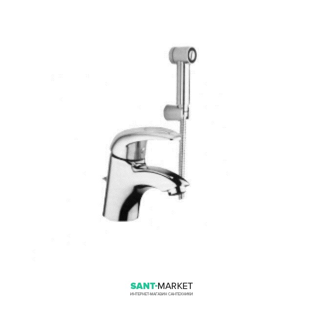 Змішувач для раковини Emmevi Luxor з гігієнічним душем хром CR7063R.B