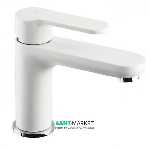 Смеситель для раковины Emmevi Nefer однорычажный белый/хром BIO77003TC