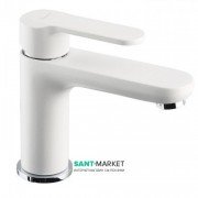 Смеситель для раковины Emmevi Nefer однорычажный белый/хром BIO77003TC