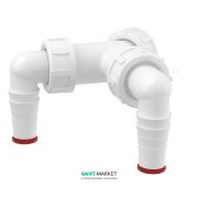 Коліно AlcaPlast з двома штуцерами G1 