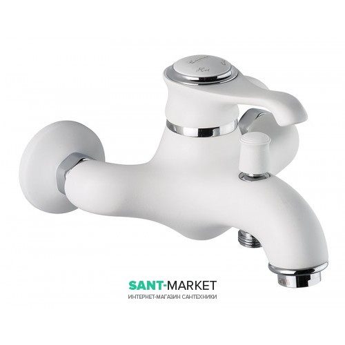 Смеситель для ванной Emmevi Tiffany однорычажный белый матовый BIO 6001