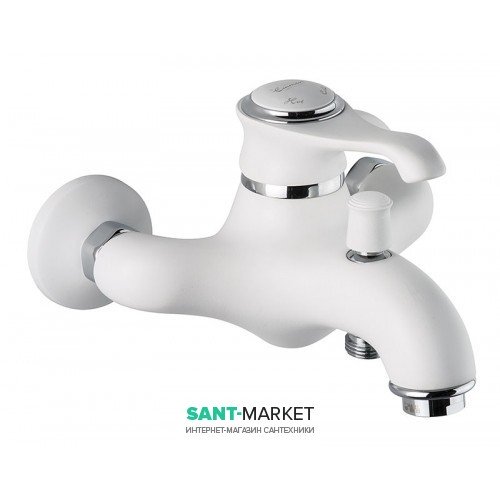 Смеситель для ванной Emmevi Tiffany однорычажный белый матовый BIO 6001