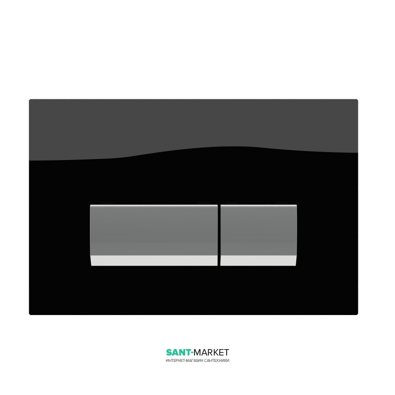 Панель змиву Koller Pool Integro Black Glass пластик / скло хром глянсовий / чорний INTEGRO BLACK GLASS