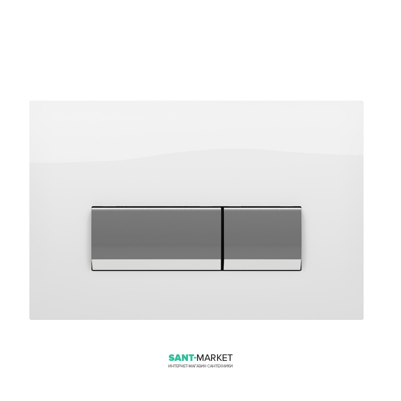 Панель змиву Koller Pool Integro White Glass пластик / скло білий / хром глянсовий INTEGRO WHITE GLASS