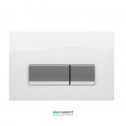 Панель смыва Koller Pool Integro White Glass пластик/стекло белый/хром глянцевый INTEGRO WHITE GLASS