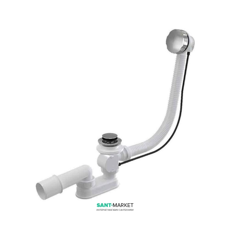 Сифон для ванни KollerPool автомат комплект метал 57 см A55K (KP)