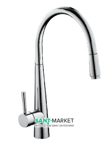 Смеситель для кухни Koller Pool Design Plus однорычажный с выдвижным изливом латунь хром DS0600