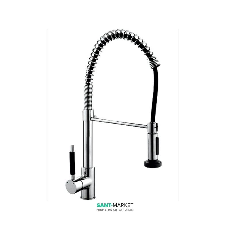 Смеситель для кухни Koller Pool Design Plus однорычажный с прорезиненным изливом латунь хром DS0700