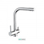 Смеситель для кухни Koller Pool Design Plus двухрычажный с подключением к фильтру латунь хром DS0200