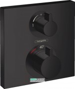 Термостат для прихованого монтажу на 2 функції Hansgrohe Ecostat Square чорний матовий 15714670