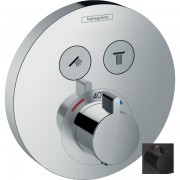 Термостат для прихованого монтажу на 2 функції Hansgrohe Ecostat ShowerSelect S чорний матовий 15743670