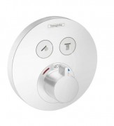 Термостат для скрытого монтажа на 2 функции Hansgrohe Ecostat ShowerSelect S белый матовый 15743700