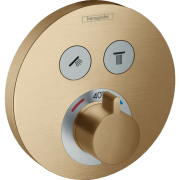 Термостат для скрытого монтажа на 2 функции Hansgrohe Ecostat ShowerSelect S бронза шлифованная 15743140
