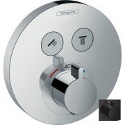 Термостат для скрытого монтажа на 2 функции Hansgrohe Ecostat ShowerSelect S черный матовый 15743670