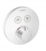 Термостат для скрытого монтажа на 2 функции Hansgrohe Ecostat ShowerSelect S белый матовый 15743700