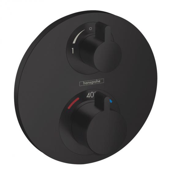 Термостат для скрытого монтажа с запорным/переключающим вентилем Hansgrohe Ecostat S черный матовый 15758670