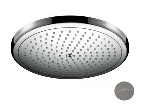Верхній душ Hansgrohe Croma 280 Air 1jet EcoSmart круглий метал чорний хром шліфований 26221340