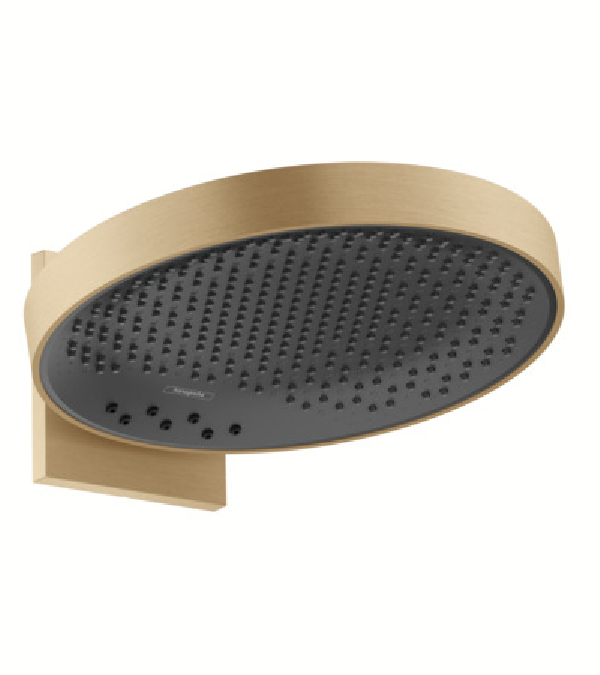 Верхний душ Hansgrohe Rainfinity 360 3jet с настенным креплением бронза шлифованная/графит 26234140