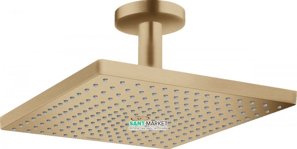 Верхній душ Hansgrohe Raindance E 300 1jet з стельовим приєднанням бронза шліфована 26250140