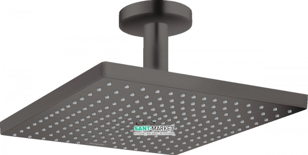 Верхний душ Hansgrohe Raindance E 300 1jet с потолочным подсоединением черный хром шлифованный 26250340