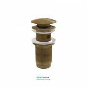 Донний клапан для раковини AlcaРlast Click-Clak з великою кришкою бронза антична A392ANTIC