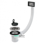 Донный клапан сифона для мойки 6/4 AlcaРlast c решеткой из нержавеющей стали DN70 и гофропереливом A331