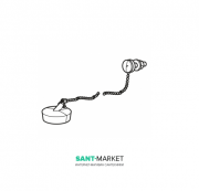 Пробка для сифона для раковины AlcaPlast Ø40 мм на цепочке ПВХ P008