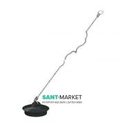 Пробка для сифона для ванны AlcaPlast Ø44 мм на цепочке ПВХ S0115-ND