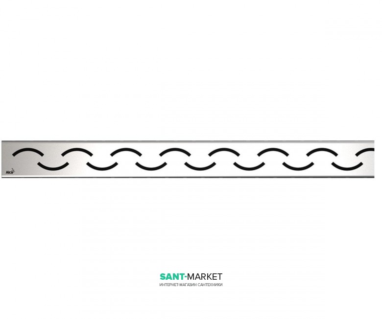 Решетка для водоотводящего желоба AlcaPlast Smile 750 мм глянцевая SMILE-750L