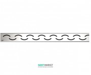 Решітка для водовідвідного жолоба AlcaPlast Smile 750 мм глянцева SMILE-750L