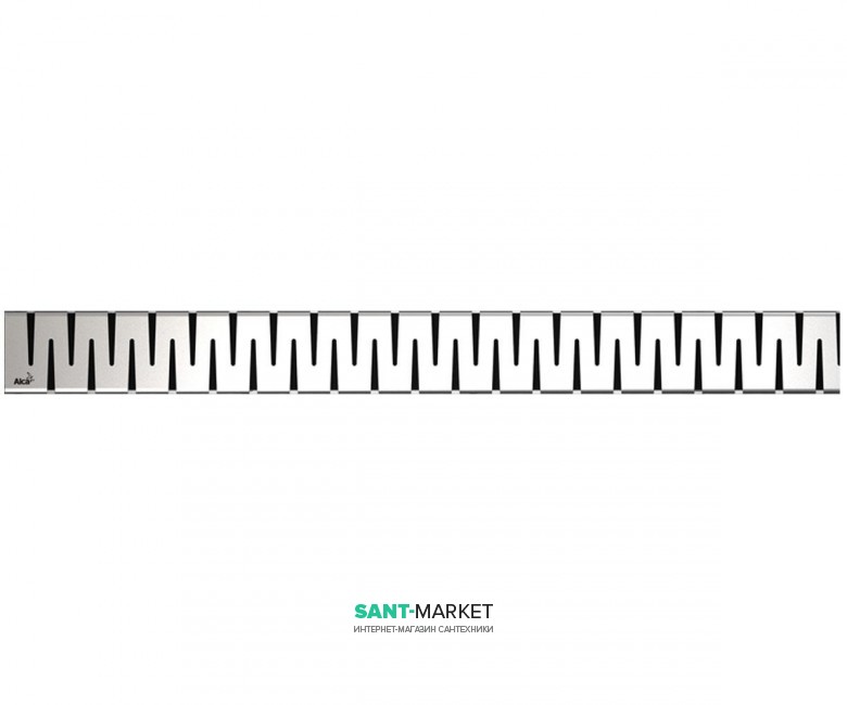 Решетка для водоотводящего желоба AlcaPlast Zip 750 мм глянцевая ZIP-750L
