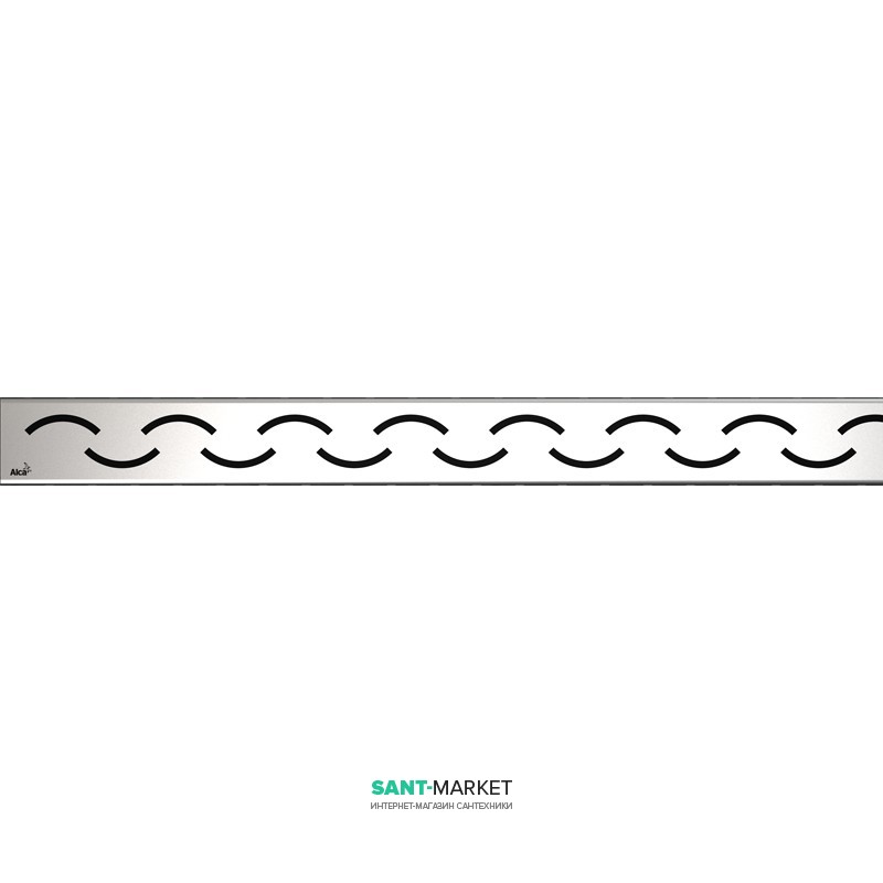 Решетка для водоотводящего желоба AlcaPlast Smile 950 мм глянцевая SMILE-950L