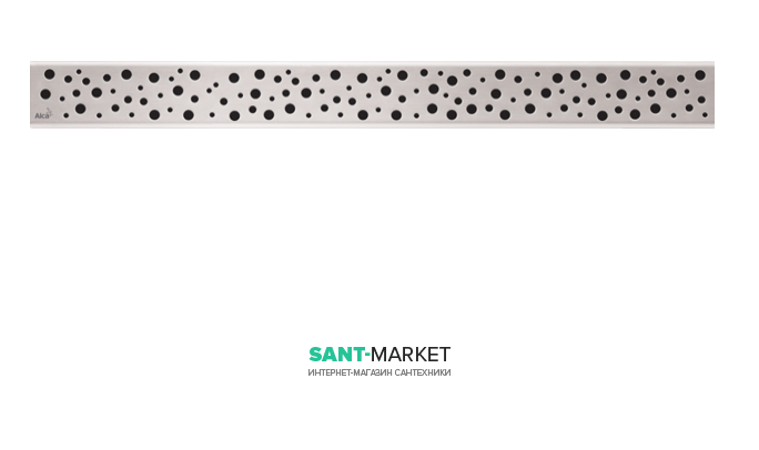 Решетка водосточная AlcaPlast Buble матовая BUBLE-1050M