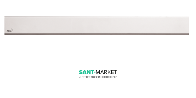 Решітка водостічна AlcaPlast Design 300 мм нержавіюча сталь матова DESIGN-300MN